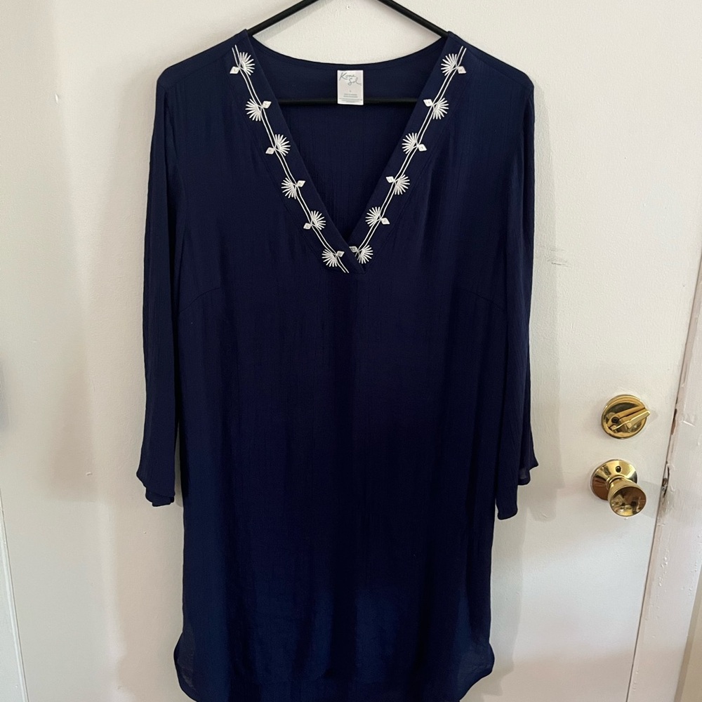 Navy Blue Bathing Suit Cover